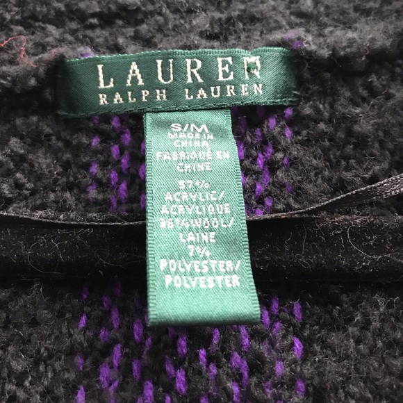 Sweater poncho by Ralph Lauren Plaid wool blend poncho Open sweater Size… - Picture 3 of 7